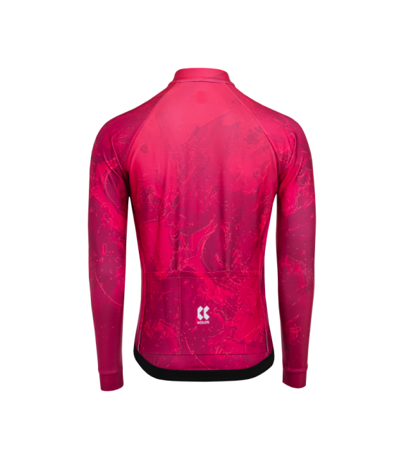 Men’s cycling long sleeve jersey | MOTION Z6 Berry Red